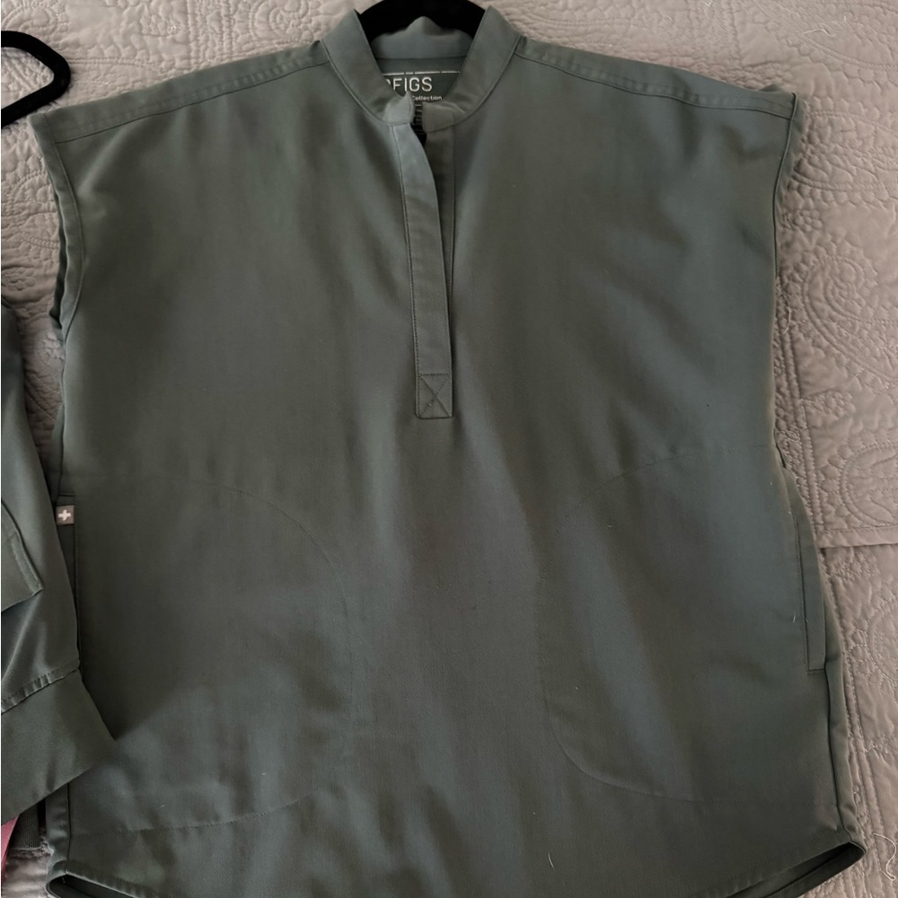 Figs Olive Green Medical Scrub Top